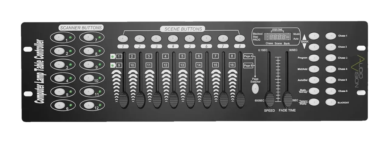 Контроллер управления сценическим светом DMX512/DMX192